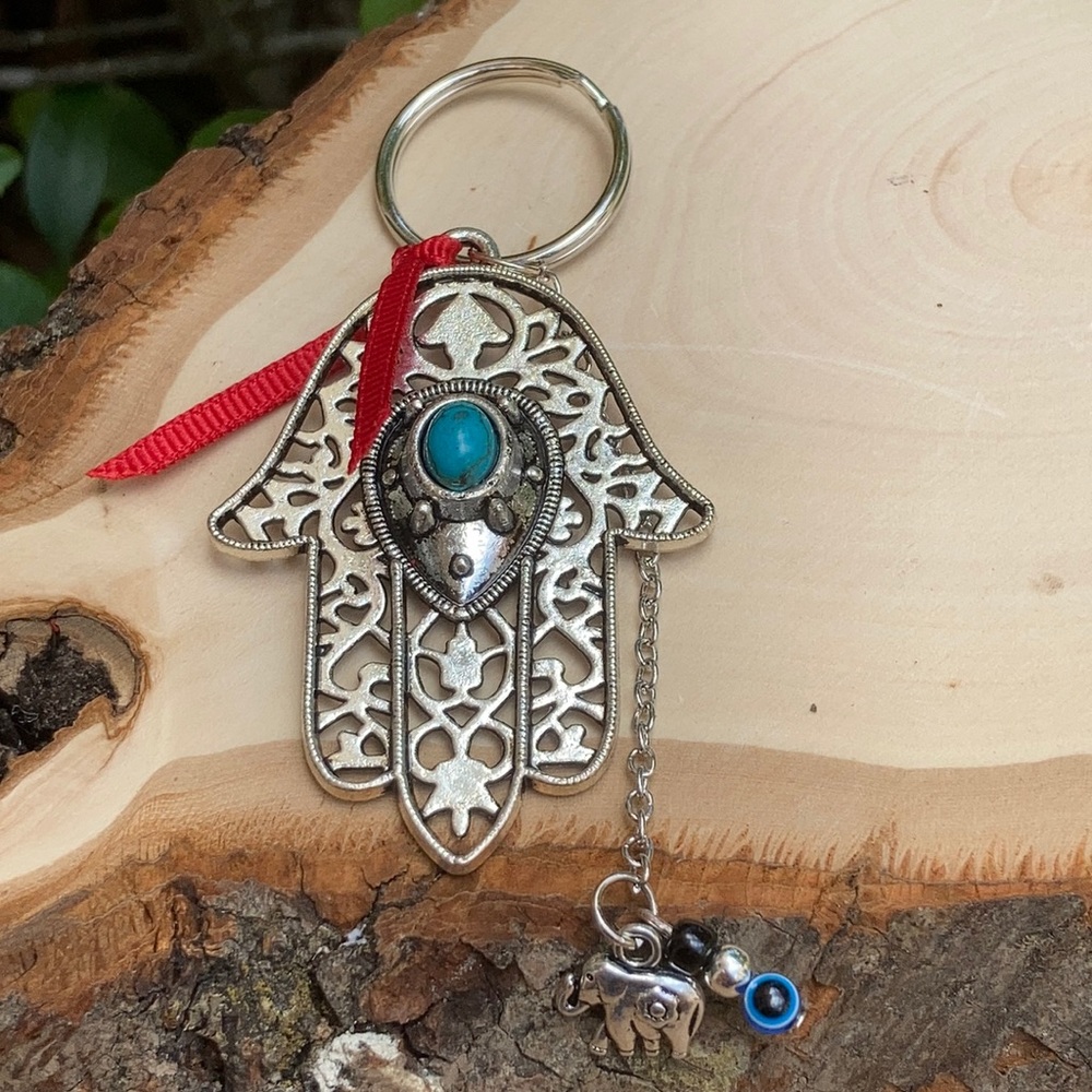 Hansa fatima  hand & Evil Eye elephant protection